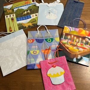 Hallmark Colorful Party Gift Bags Set of Seven- Never Used